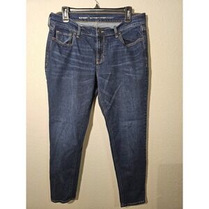 Old Navy Womens Jeans Boyfriend Skinny Dark Wash Denim Blue Pants Stretchy SZ 10